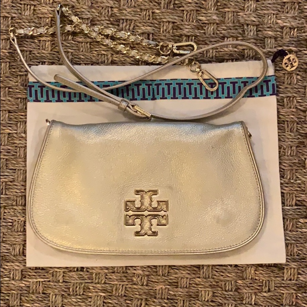 Tory Burch Britten leather convertible clutch